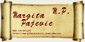 Margita Pajević vizit kartica